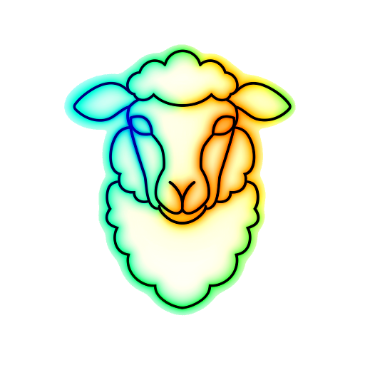 the epic sheep logo weiß